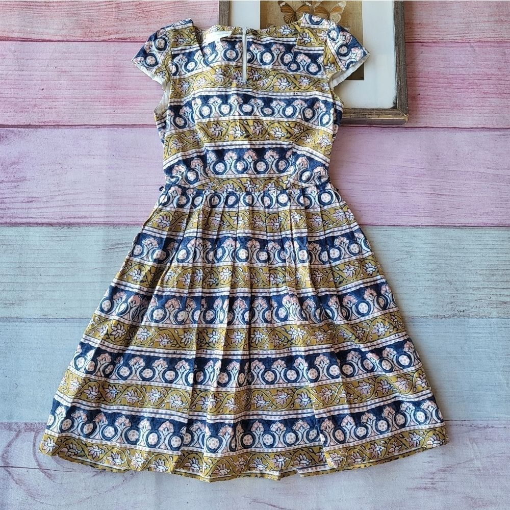 Anthropologie Corey Lynn Calter Floral Sugared Pleated Fit & Flare Mini Dress 4